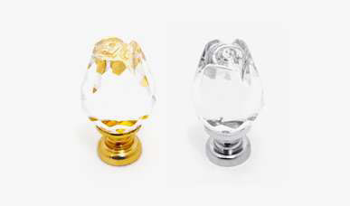 Мебельная ручка-кнопка с камнем TL 3.20190-TL 3.20191